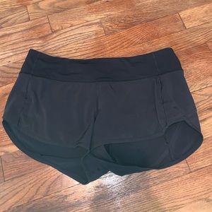 Lululemon black speed up shorts